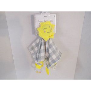 Modern Baby Snuggle Blankie Teether Security Blanket Lovey Rattle Sunshine